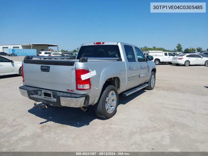 2012 GMC Sierra 1500 C1500 Sle VIN: 3GTP1VE04CG305485 Lot: 40331557