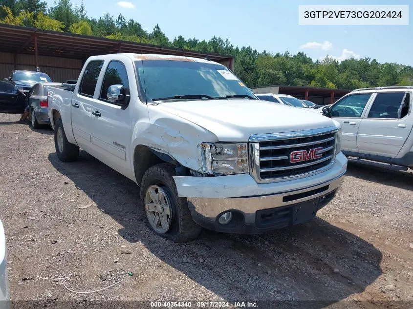 2012 GMC Sierra 1500 Sle VIN: 3GTP2VE73CG202424 Lot: 40354340