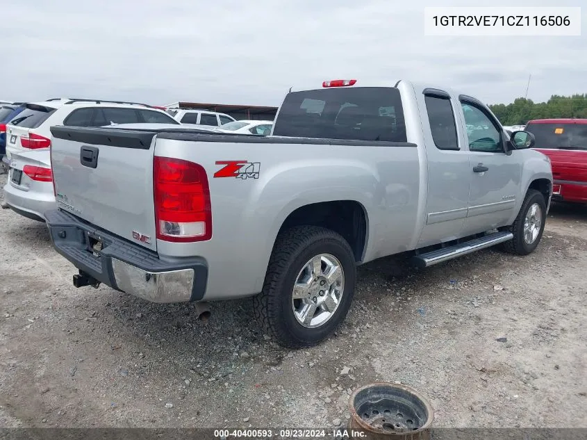 2012 GMC Sierra 1500 Sle VIN: 1GTR2VE71CZ116506 Lot: 40400593