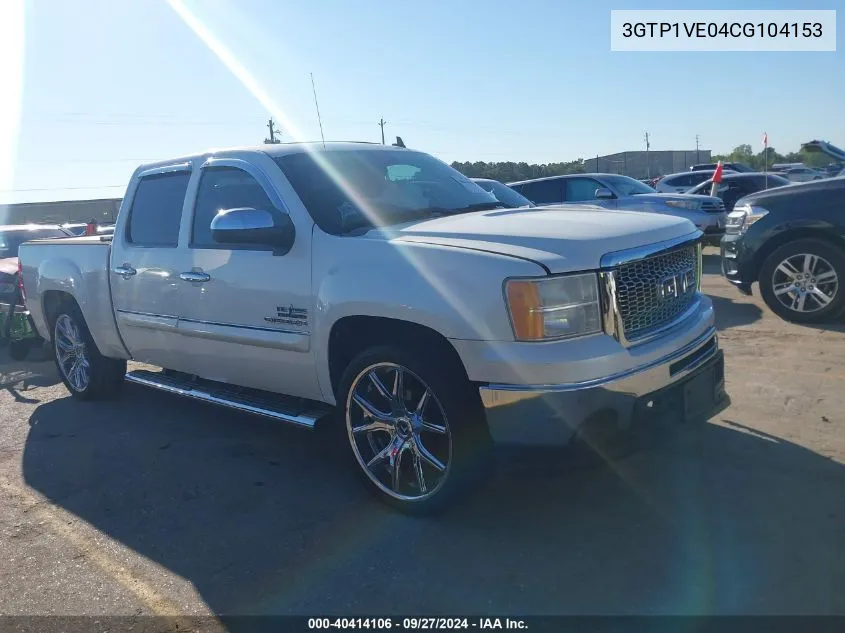 2012 GMC Sierra 1500 Sle VIN: 3GTP1VE04CG104153 Lot: 40414106