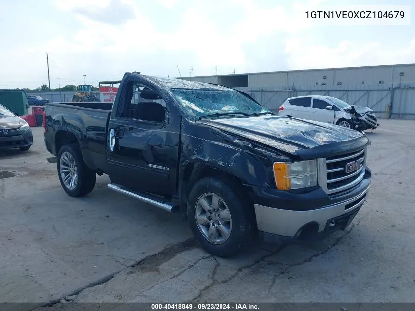 1GTN1VE0XCZ104679 2012 GMC Sierra 1500 Sle