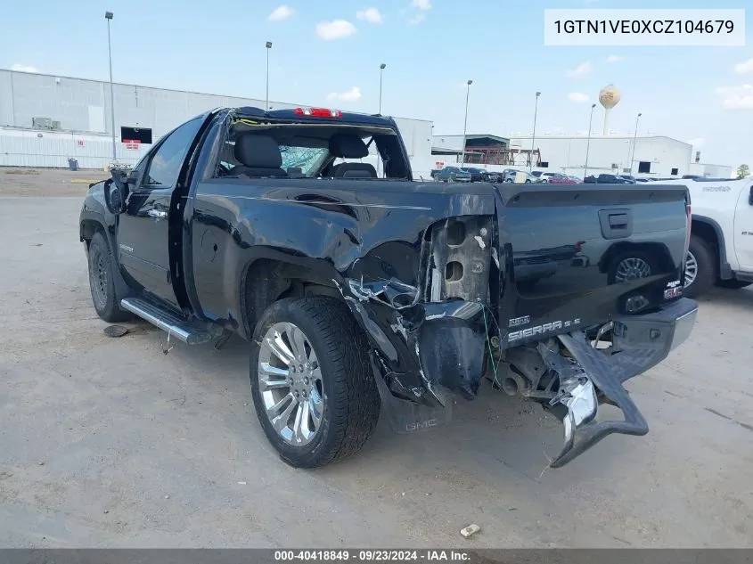 1GTN1VE0XCZ104679 2012 GMC Sierra 1500 Sle