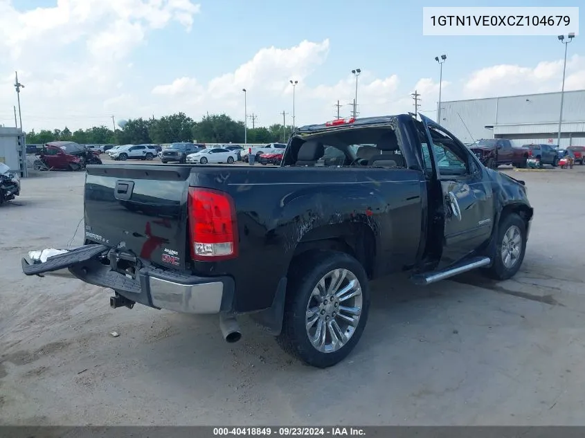 2012 GMC Sierra 1500 Sle VIN: 1GTN1VE0XCZ104679 Lot: 40418849