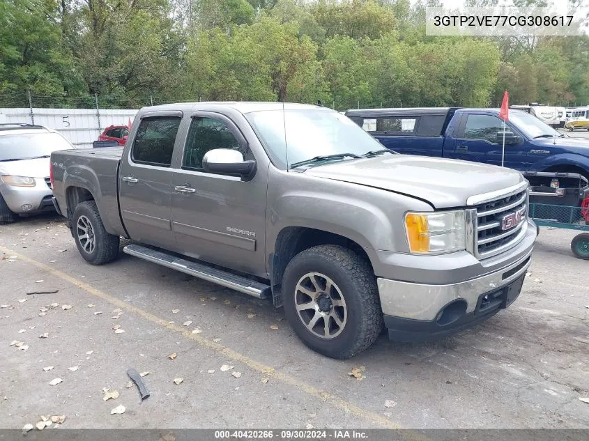 2012 GMC Sierra 1500 Sle VIN: 3GTP2VE77CG308617 Lot: 40420266