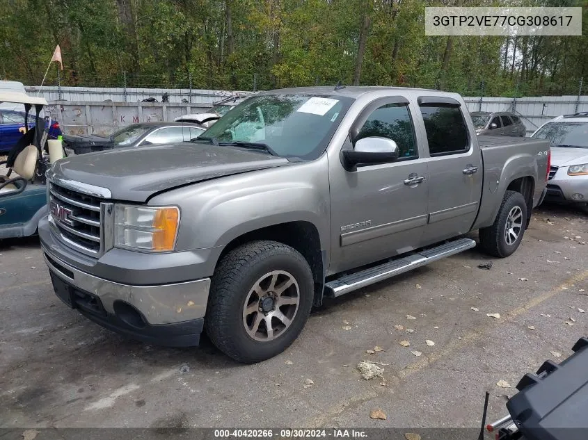 2012 GMC Sierra 1500 Sle VIN: 3GTP2VE77CG308617 Lot: 40420266