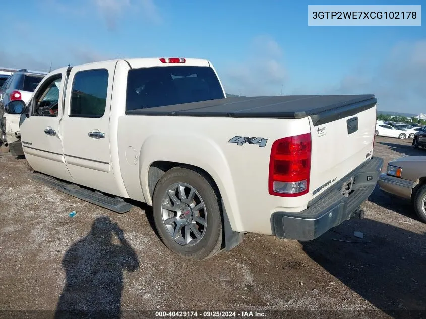 2012 GMC Sierra 1500 Slt VIN: 3GTP2WE7XCG102178 Lot: 40429174