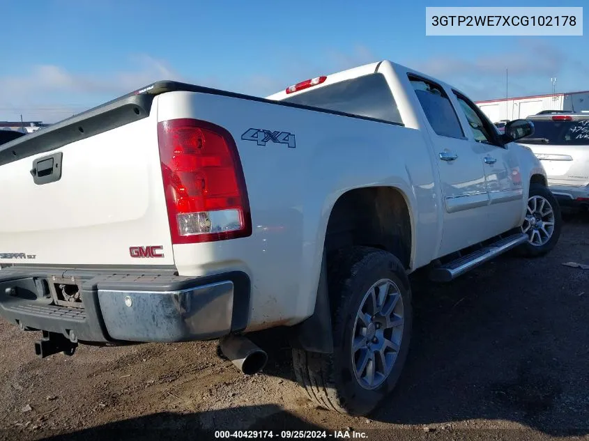 2012 GMC Sierra 1500 Slt VIN: 3GTP2WE7XCG102178 Lot: 40429174