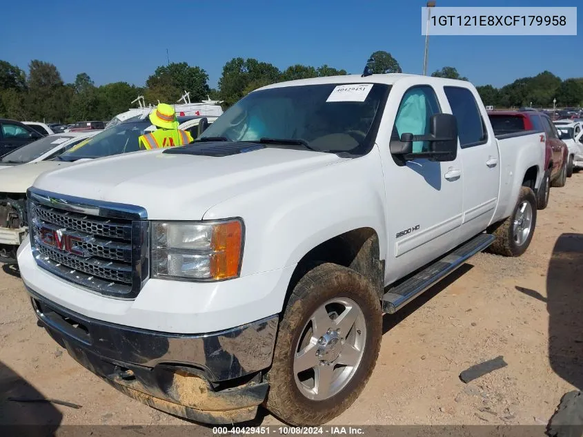 2012 GMC Sierra K2500 Slt VIN: 1GT121E8XCF179958 Lot: 40429451