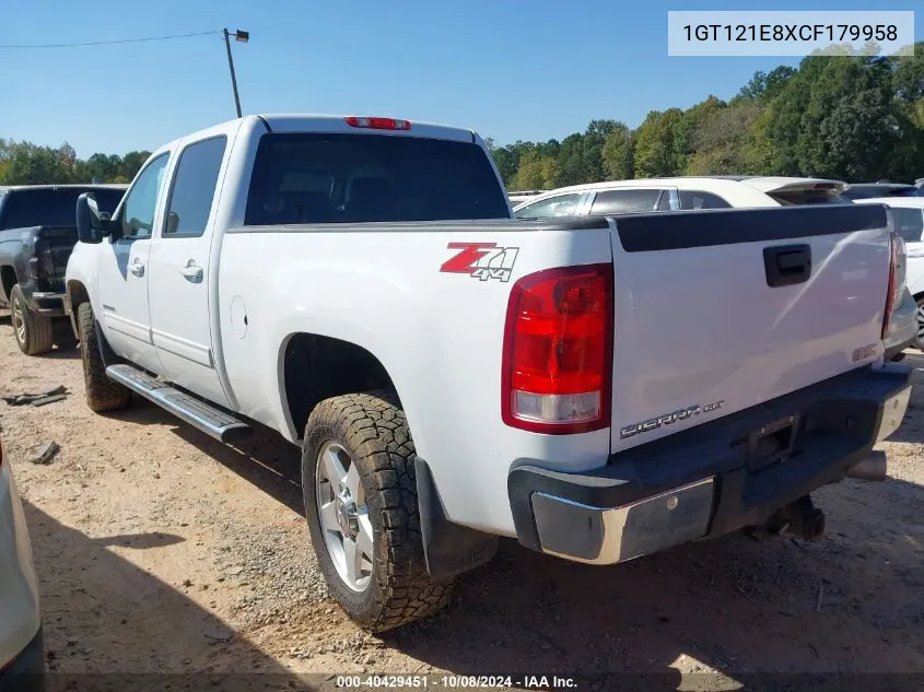 2012 GMC Sierra K2500 Slt VIN: 1GT121E8XCF179958 Lot: 40429451