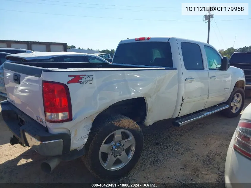 2012 GMC Sierra K2500 Slt VIN: 1GT121E8XCF179958 Lot: 40429451