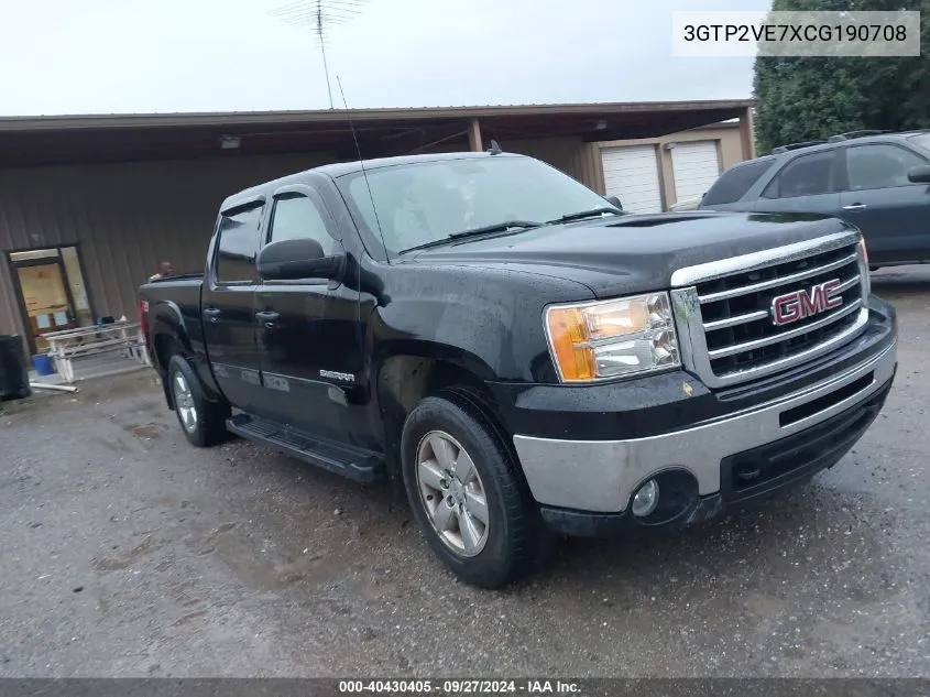 2012 GMC Sierra 1500 Sle VIN: 3GTP2VE7XCG190708 Lot: 40430405