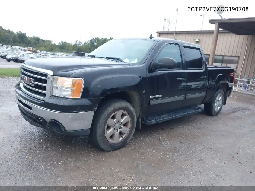 2012 GMC Sierra 1500 Sle VIN: 3GTP2VE7XCG190708 Lot: 40430405