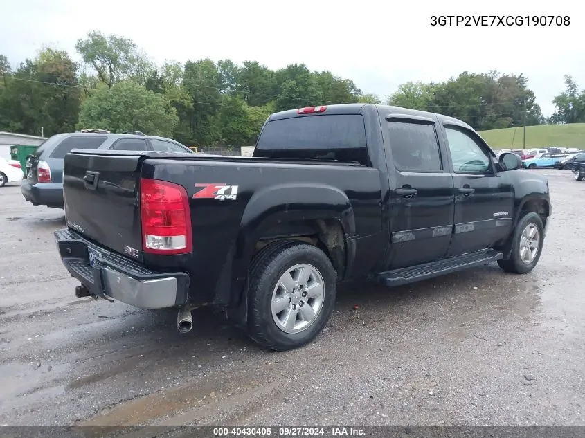 2012 GMC Sierra 1500 Sle VIN: 3GTP2VE7XCG190708 Lot: 40430405