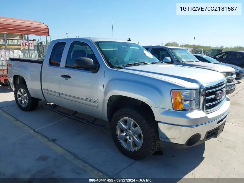 2012 GMC Sierra 1500 Sle VIN: 1GTR2VE70CZ181587 Lot: 40441455