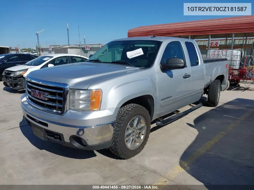 2012 GMC Sierra 1500 Sle VIN: 1GTR2VE70CZ181587 Lot: 40441455