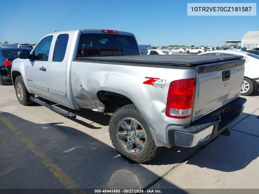 2012 GMC Sierra 1500 Sle VIN: 1GTR2VE70CZ181587 Lot: 40441455