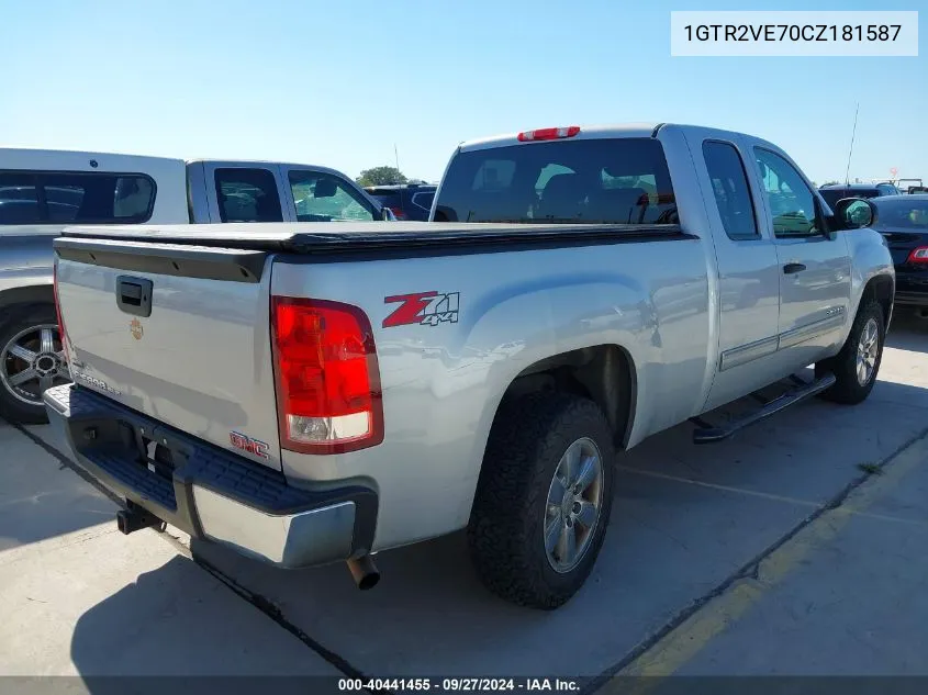 2012 GMC Sierra 1500 Sle VIN: 1GTR2VE70CZ181587 Lot: 40441455