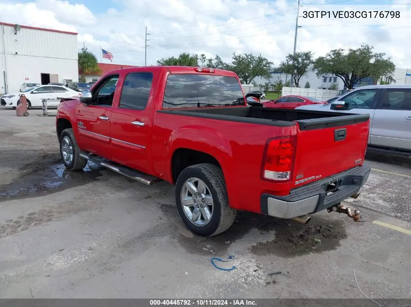 2012 GMC Sierra 1500 Sle VIN: 3GTP1VE03CG176798 Lot: 40445792