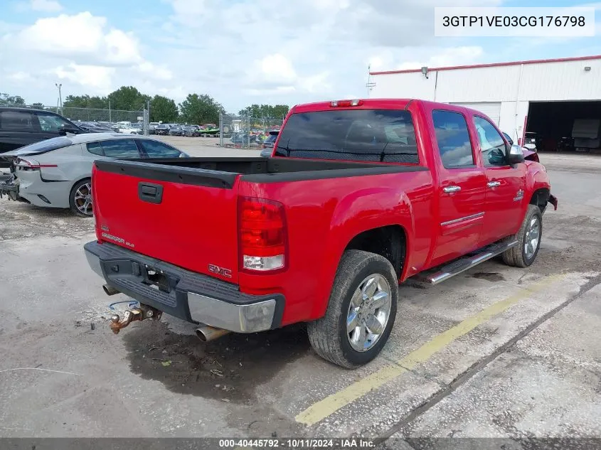 2012 GMC Sierra 1500 Sle VIN: 3GTP1VE03CG176798 Lot: 40445792