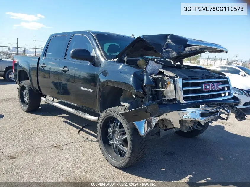 2012 GMC Sierra 1500 Sle VIN: 3GTP2VE78CG110578 Lot: 40454081