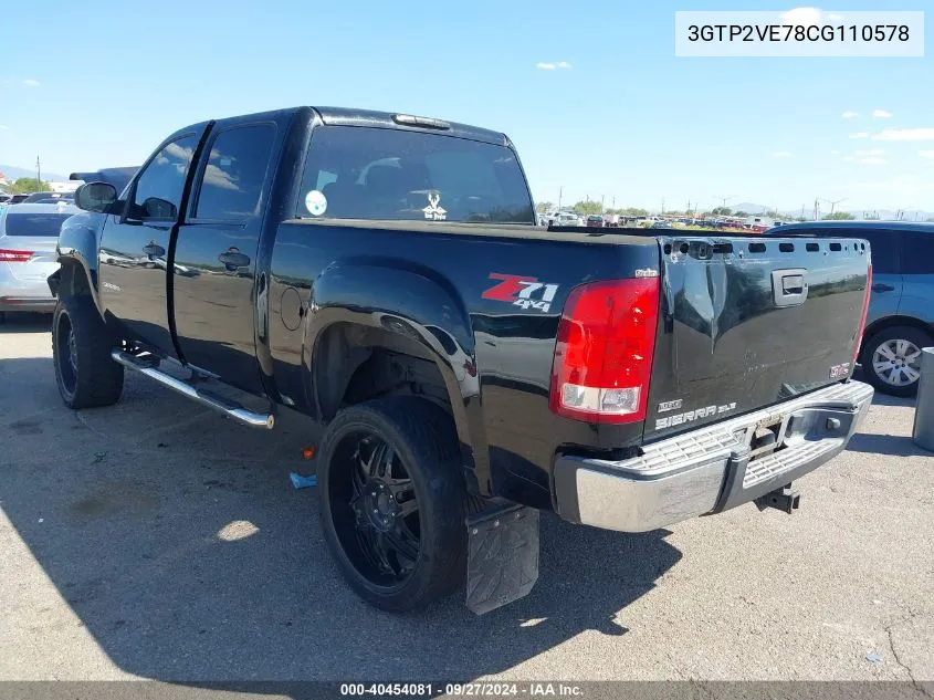 2012 GMC Sierra 1500 Sle VIN: 3GTP2VE78CG110578 Lot: 40454081