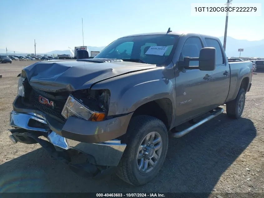 2012 GMC Sierra 2500Hd Sle VIN: 1GT120CG3CF222279 Lot: 40463603