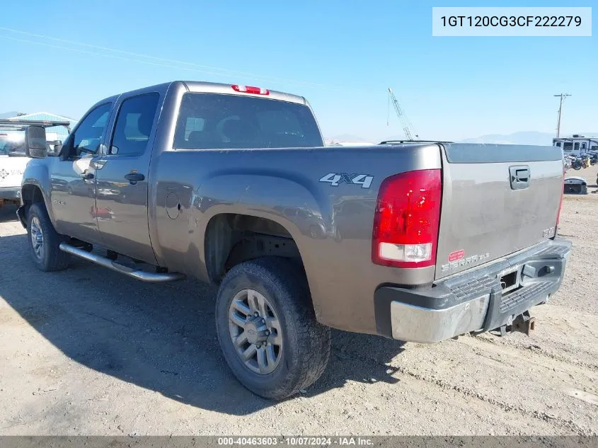 2012 GMC Sierra 2500Hd Sle VIN: 1GT120CG3CF222279 Lot: 40463603