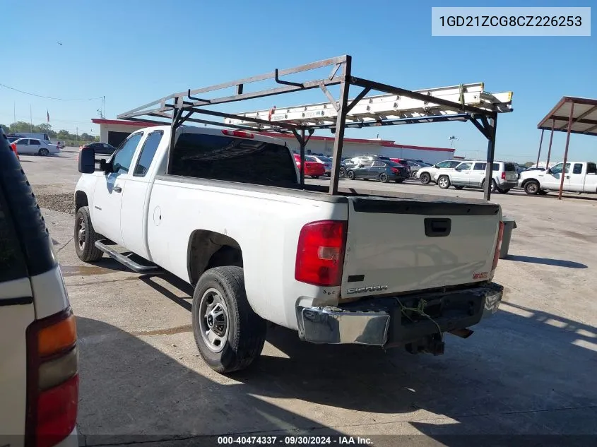 2012 GMC Sierra 2500Hd Work Truck VIN: 1GD21ZCG8CZ226253 Lot: 40474337