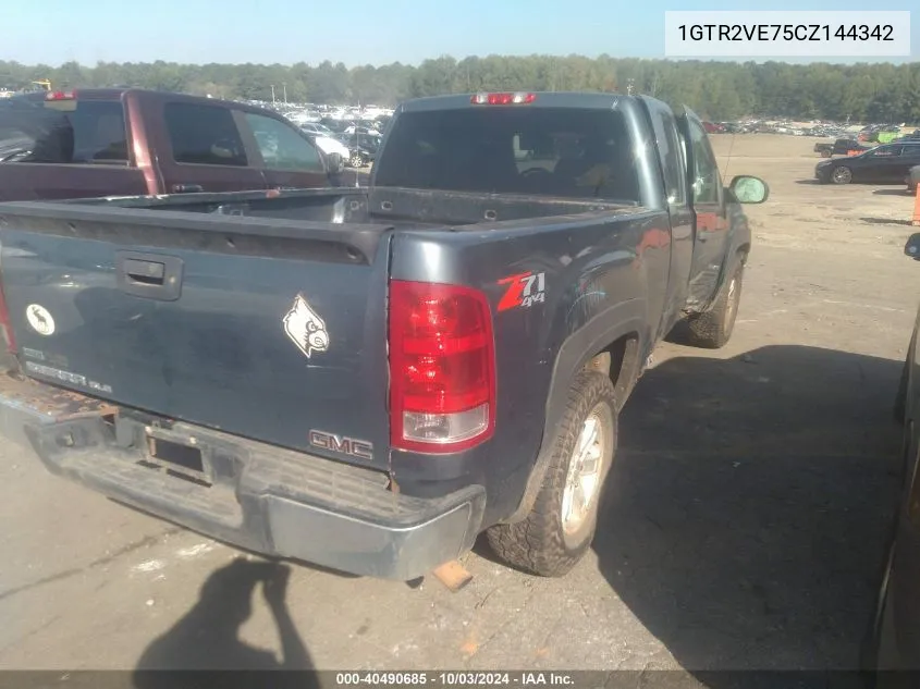 2012 GMC Sierra 1500 Sle VIN: 1GTR2VE75CZ144342 Lot: 40490685