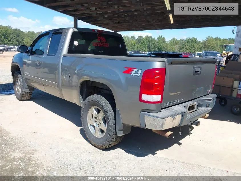 2012 GMC Sierra 1500 Sle VIN: 1GTR2VE70CZ344643 Lot: 40492101