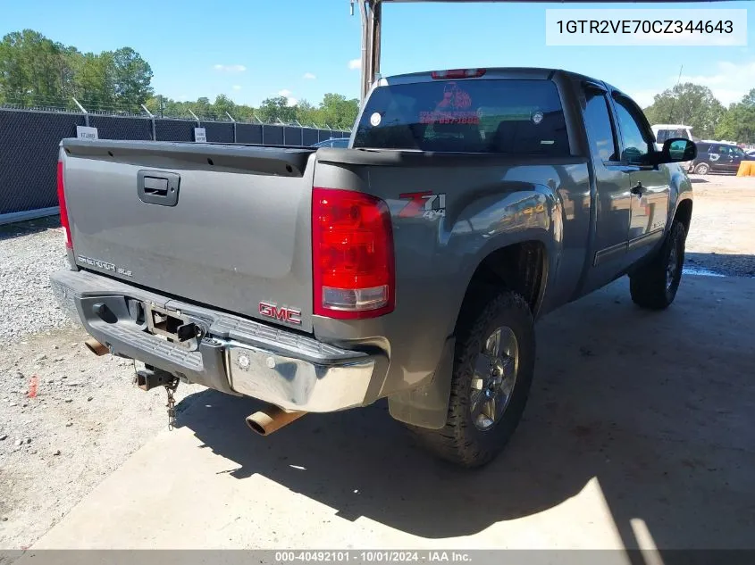 2012 GMC Sierra 1500 Sle VIN: 1GTR2VE70CZ344643 Lot: 40492101