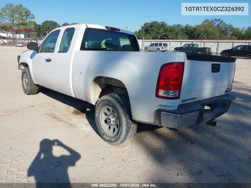 2012 GMC Sierra C1500 VIN: 1GTR1TEX0CZ326392 Lot: 40522258