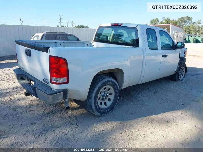 2012 GMC Sierra C1500 VIN: 1GTR1TEX0CZ326392 Lot: 40522258