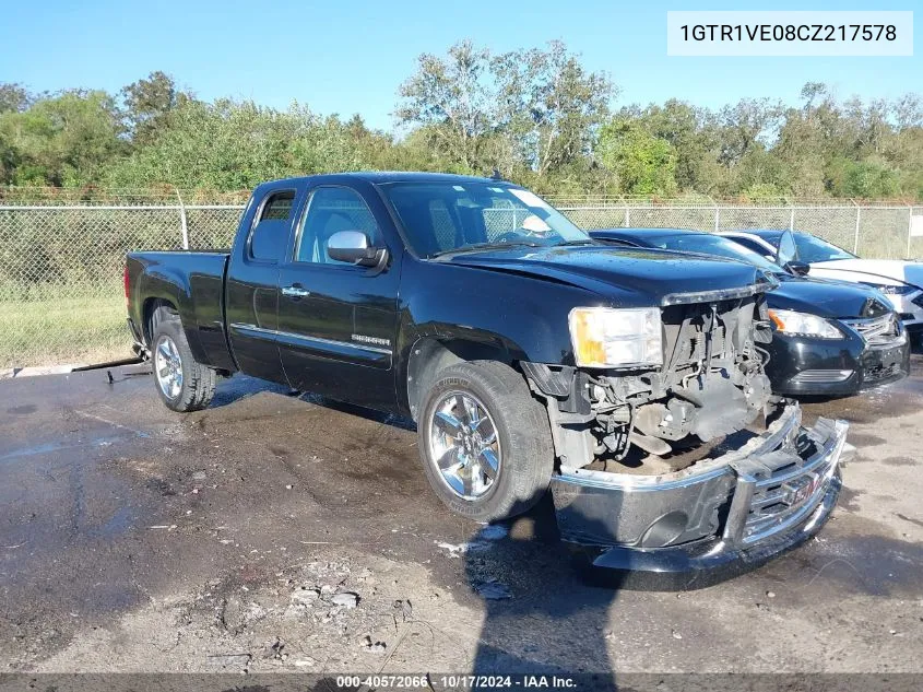 2012 GMC Sierra 1500 Sle VIN: 1GTR1VE08CZ217578 Lot: 40572066