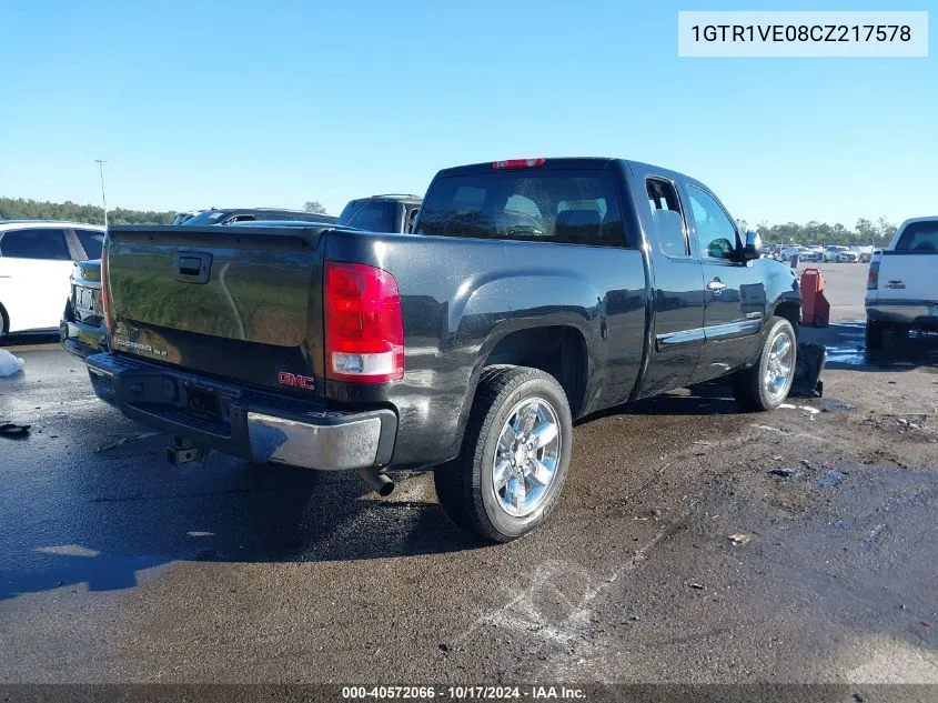 2012 GMC Sierra 1500 Sle VIN: 1GTR1VE08CZ217578 Lot: 40572066