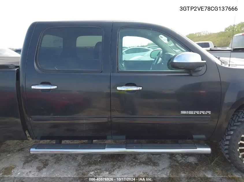 2012 GMC Sierra K1500 Sle VIN: 3GTP2VE78CG137666 Lot: 40576926