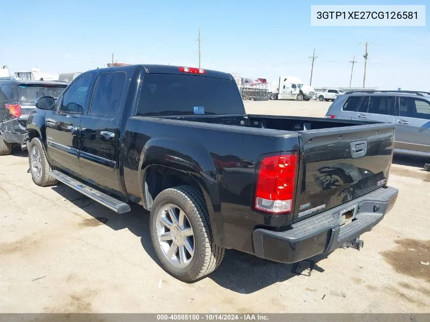 2012 GMC Sierra 1500 Denali VIN: 3GTP1XE27CG126581 Lot: 40585150