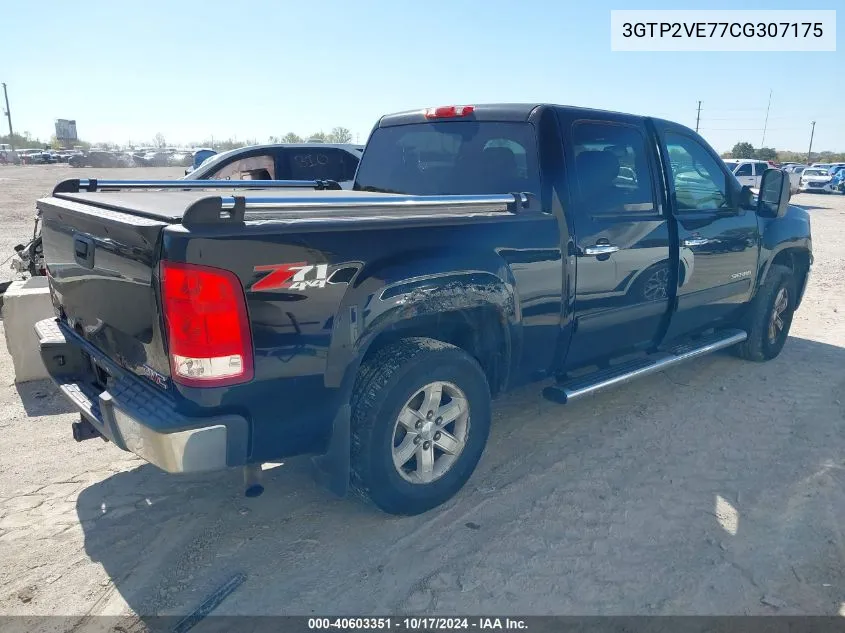 2012 GMC Sierra 1500 Sle VIN: 3GTP2VE77CG307175 Lot: 40603351