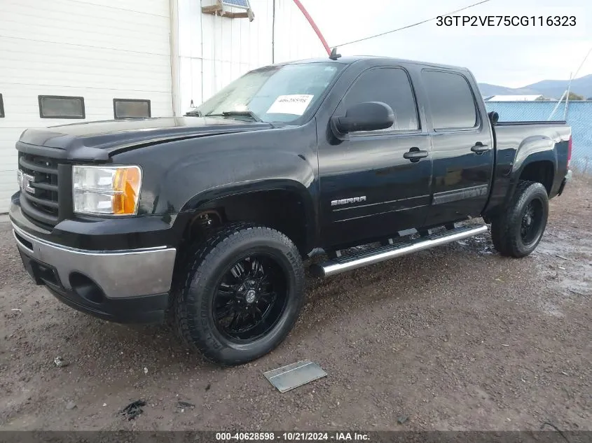 2012 GMC Sierra 1500 Sle VIN: 3GTP2VE75CG116323 Lot: 40628598