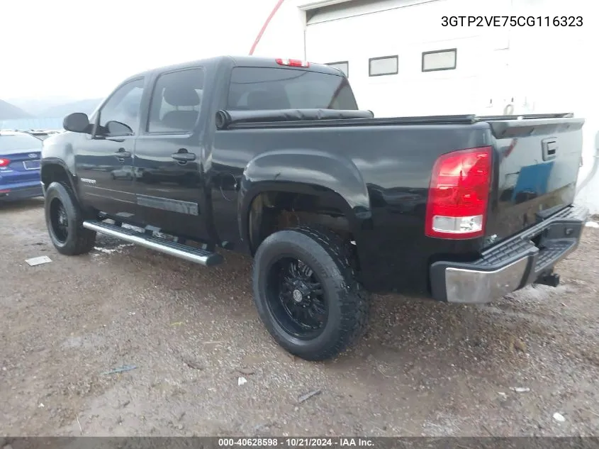 2012 GMC Sierra 1500 Sle VIN: 3GTP2VE75CG116323 Lot: 40628598