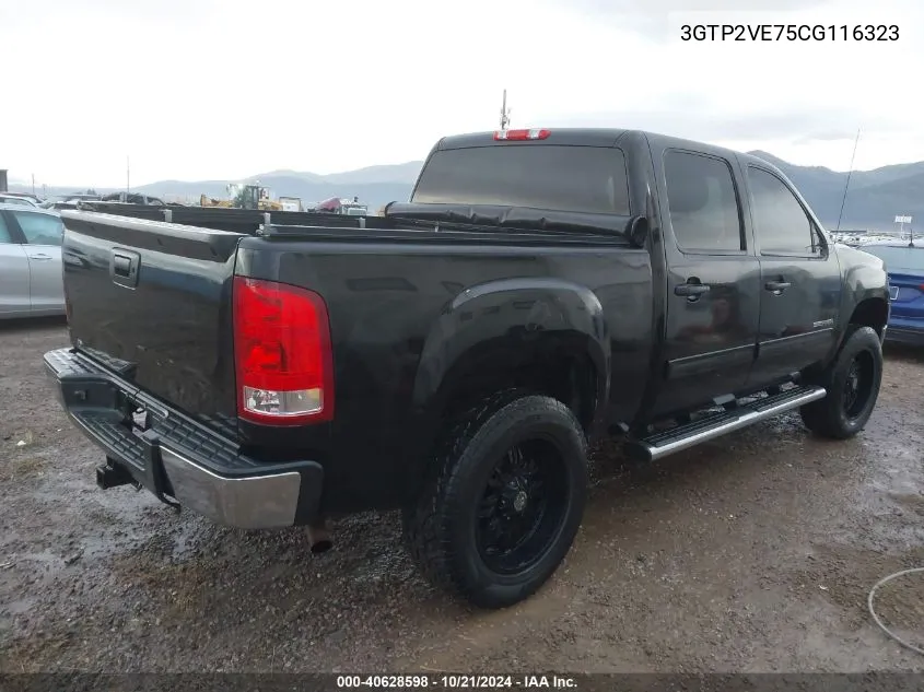 2012 GMC Sierra 1500 Sle VIN: 3GTP2VE75CG116323 Lot: 40628598