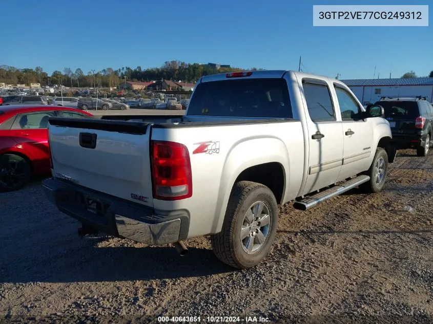 2012 GMC Sierra 1500 Sle VIN: 3GTP2VE77CG249312 Lot: 40643651