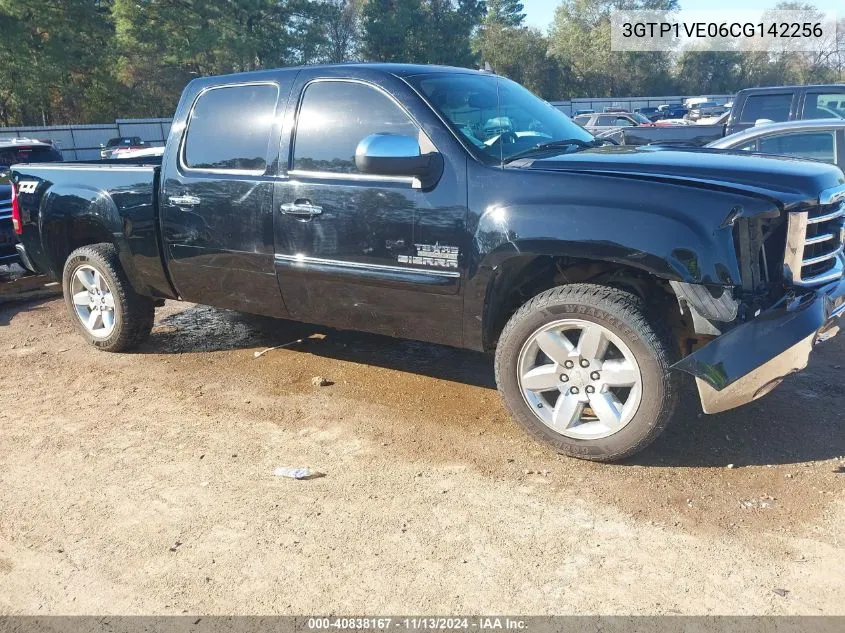 2012 GMC Sierra 1500 Sle VIN: 3GTP1VE06CG142256 Lot: 40838167