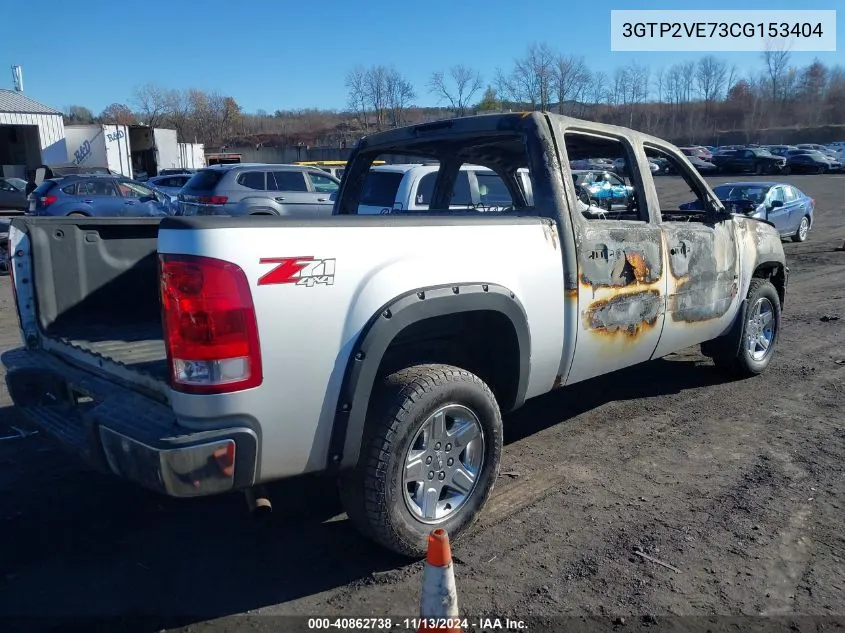 2012 GMC Sierra 1500 Sle VIN: 3GTP2VE73CG153404 Lot: 40862738