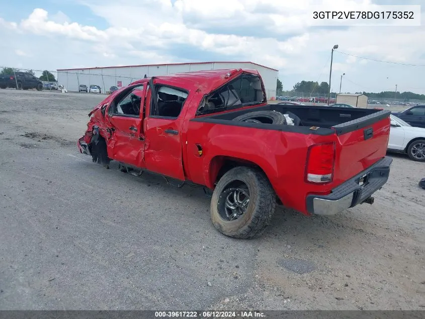 2013 GMC Sierra 1500 Sle VIN: 3GTP2VE78DG175352 Lot: 39617222