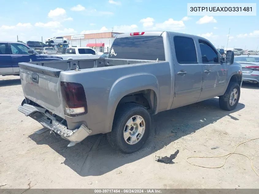 2013 GMC Sierra 1500 Sl VIN: 3GTP1UEAXDG331481 Lot: 39717454