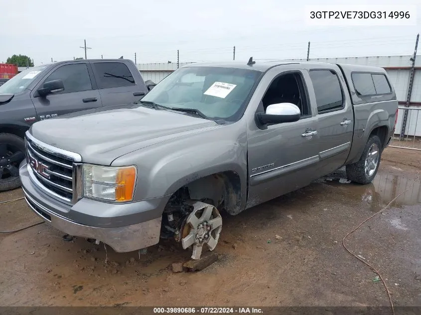 2013 GMC Sierra 1500 Sle VIN: 3GTP2VE73DG314996 Lot: 39890686