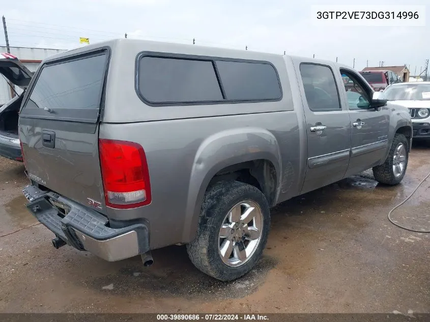 2013 GMC Sierra 1500 Sle VIN: 3GTP2VE73DG314996 Lot: 39890686