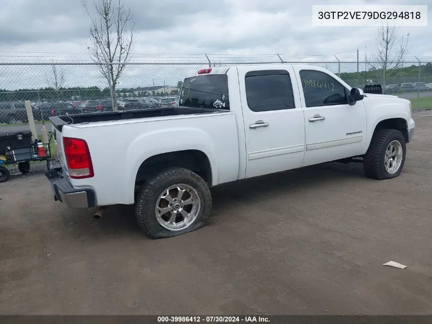 2013 GMC Sierra 1500 Sle VIN: 3GTP2VE79DG294818 Lot: 39986412