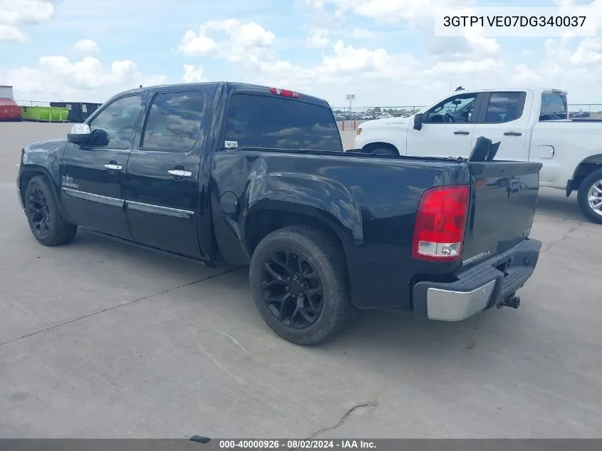 2013 GMC Sierra 1500 Sle VIN: 3GTP1VE07DG340037 Lot: 40000926